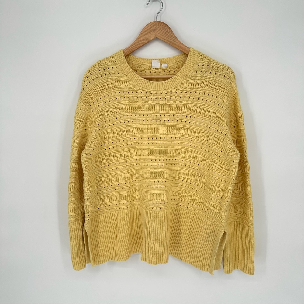 Gap Relaxed Mixed-Stitch Tunic Sweater, Yellow, Medium - Picture 5 of 12
